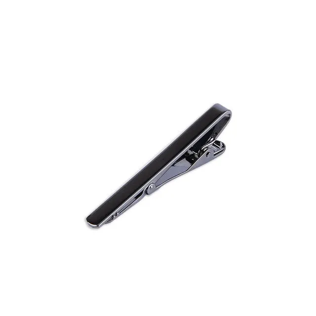 1 pcs Fashion Style Tie Clip For Men Metal Silver Gold Tone Simple Bar Clasp Practical Necktie Clasp