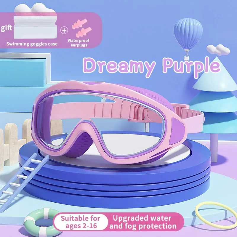 🍹2025 Hot Sale 50%OFF☀️HD children's large frame waterproof and anti-fog swimming goggles🥽