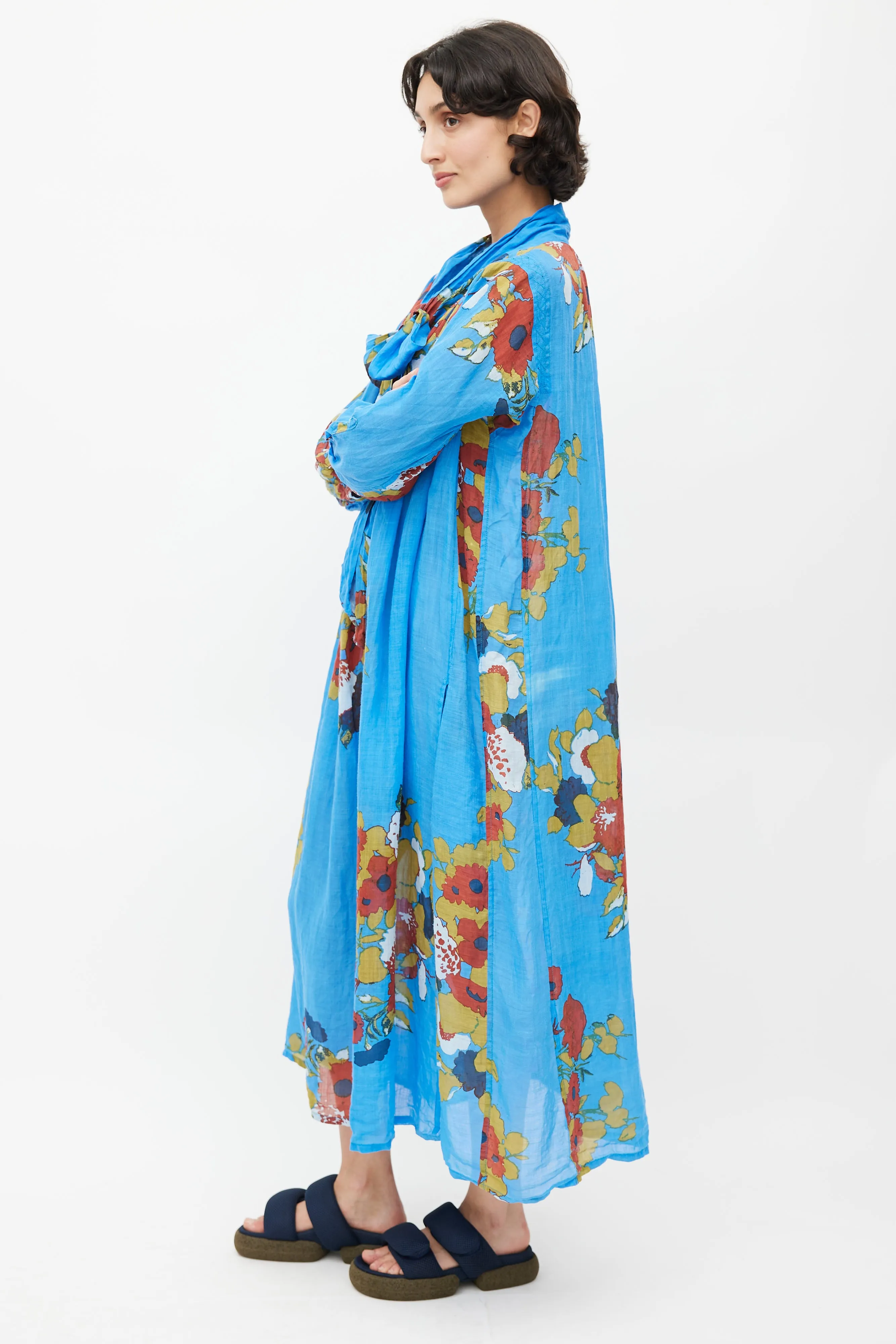 Blue & Multi Floral Dress