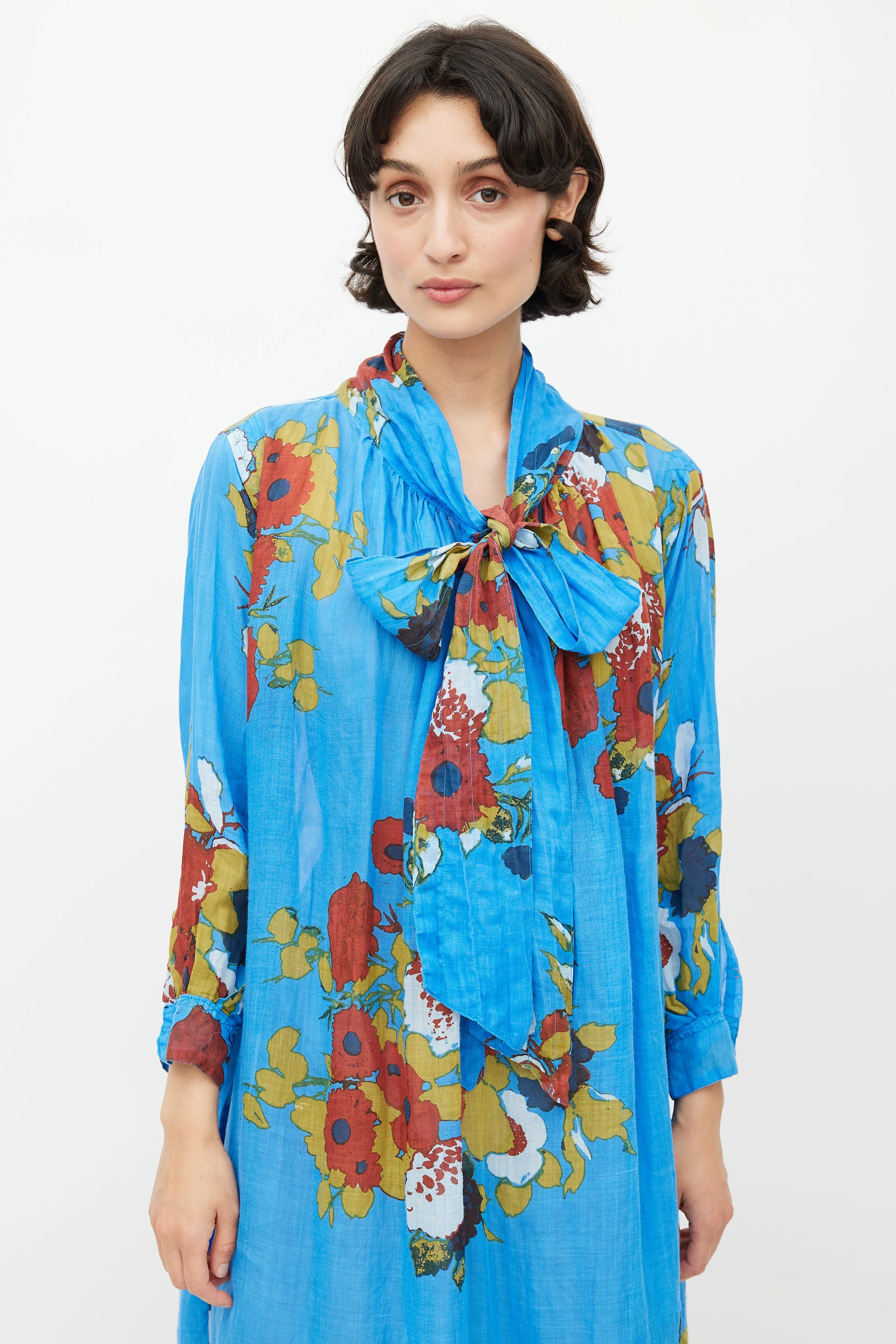 Blue & Multi Floral Dress