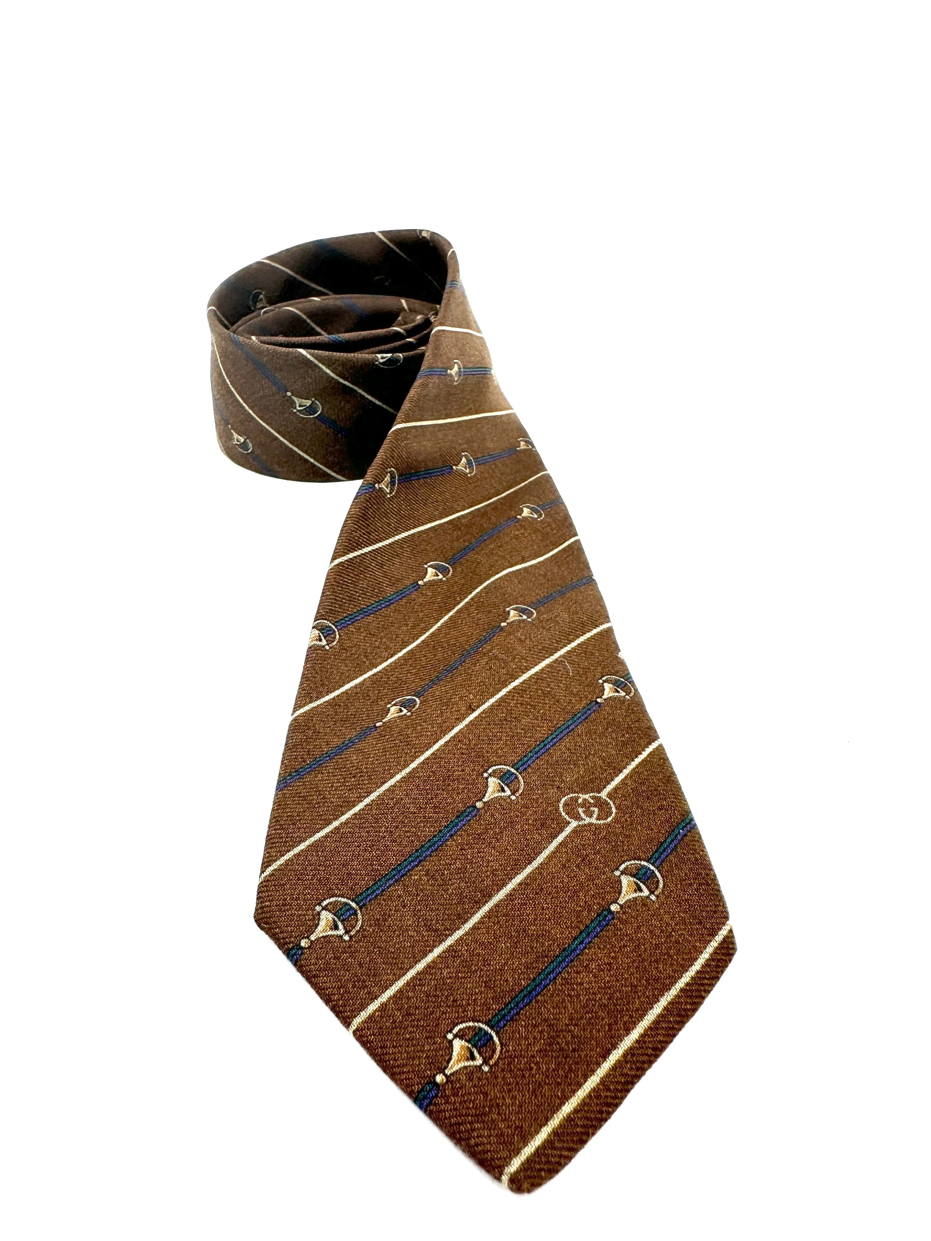 Brown Horsebit Necktie