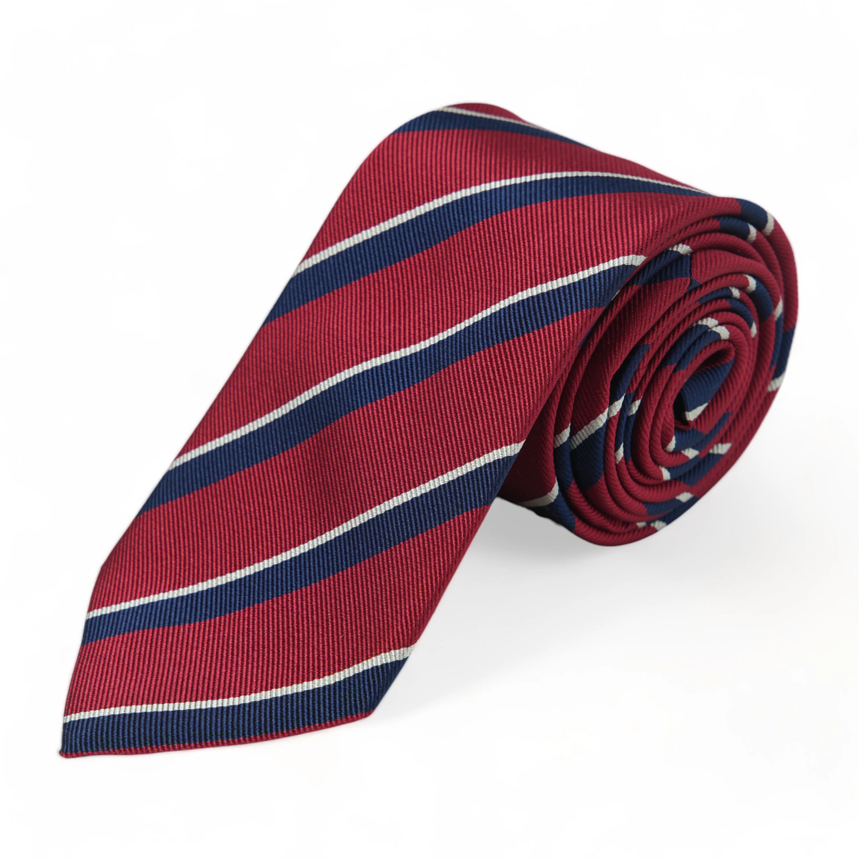 Chokore Garnet - Pocket Square & Chokore Repp Tie (Red) Necktie