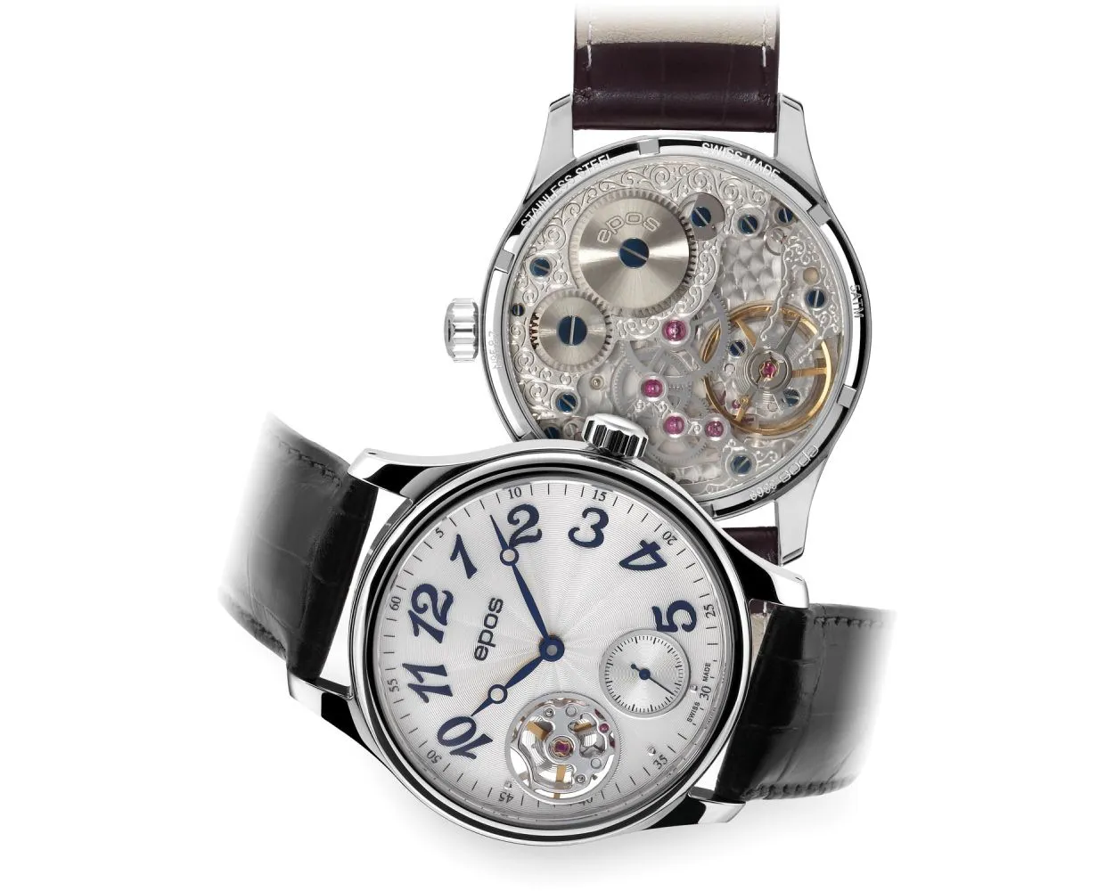 EPOS Timeless Sapphire Crystal Dress Hand-Wound Watch