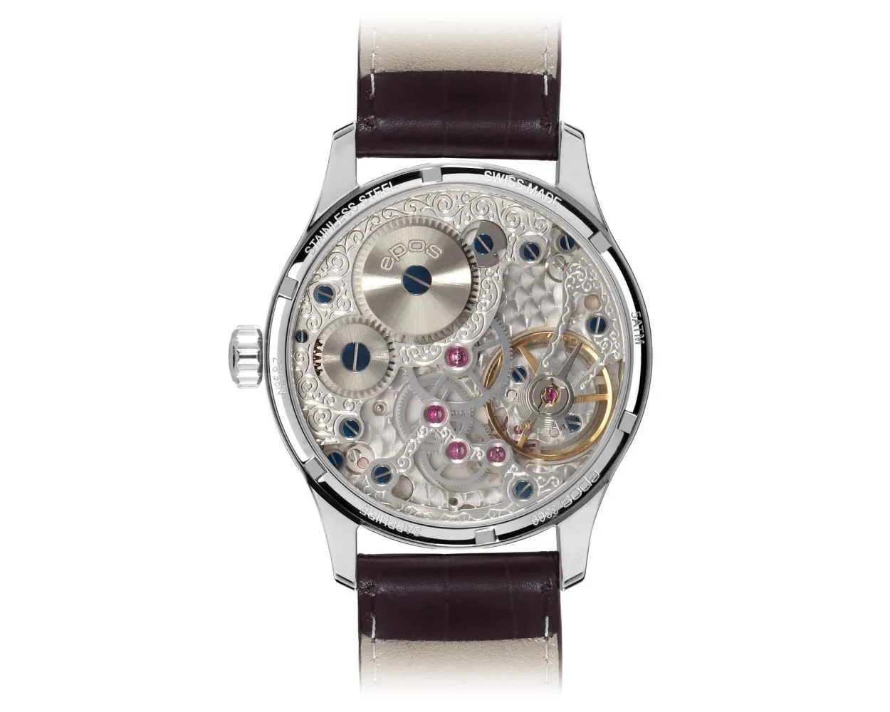 EPOS Timeless Sapphire Crystal Dress Hand-Wound Watch