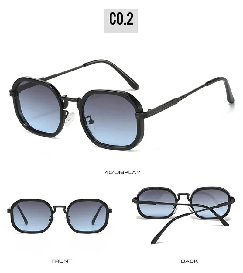 Fashion Gradient Retro Square Sunglasses – UV400 Protection
