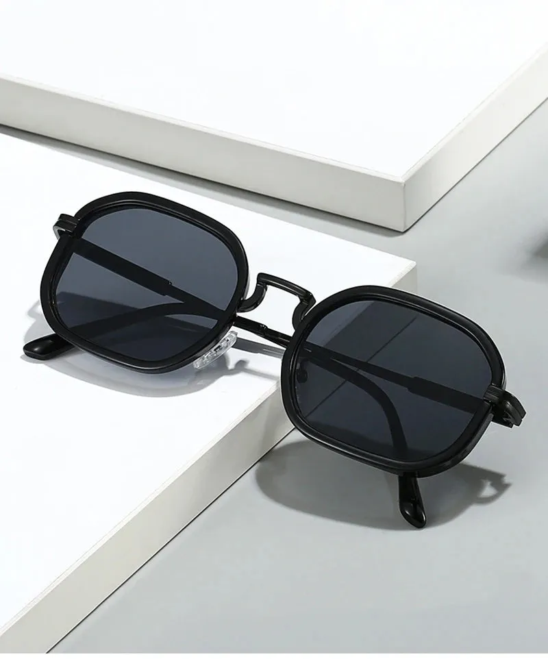 Fashion Gradient Retro Square Sunglasses – UV400 Protection