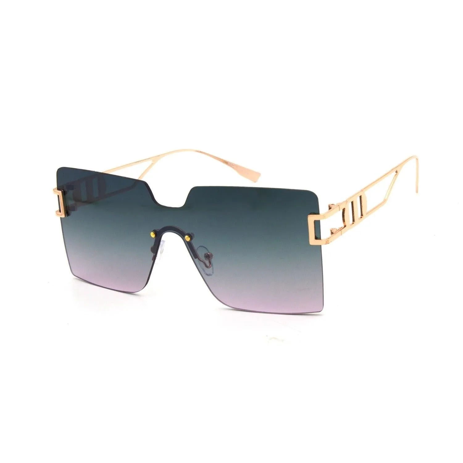 Fashion Rimless Square Sunglasses