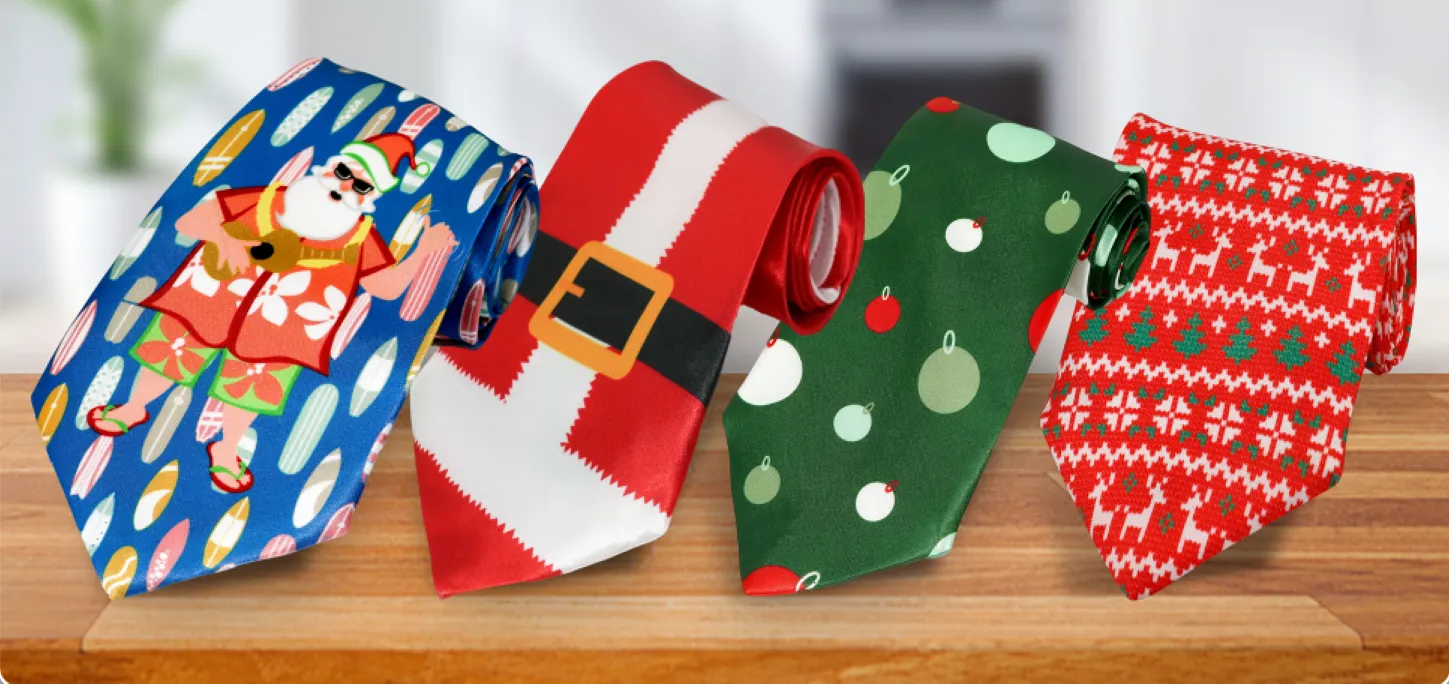 Hawaiian Christmas Santa Necktie