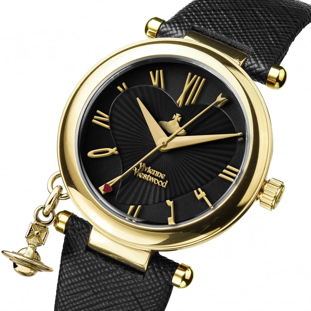Orb Heart Watch - Gold & Black - VV006GDBLK