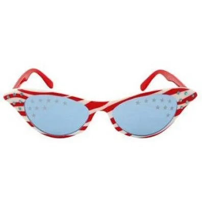 Patriotic 50s Cat Eye Glasses