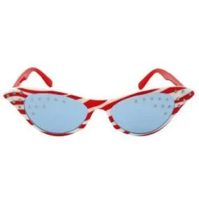 Patriotic 50s Cat Eye Glasses