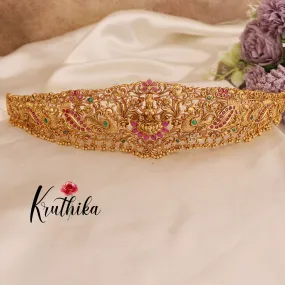 Premium Temple kemp golden beads Hip belt vaddanam V232