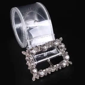 PVC wide decorated women belt transparent design