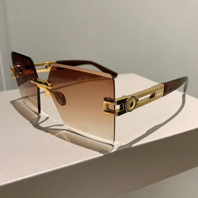 "Classy O" Rimless Fashion Sunglasses