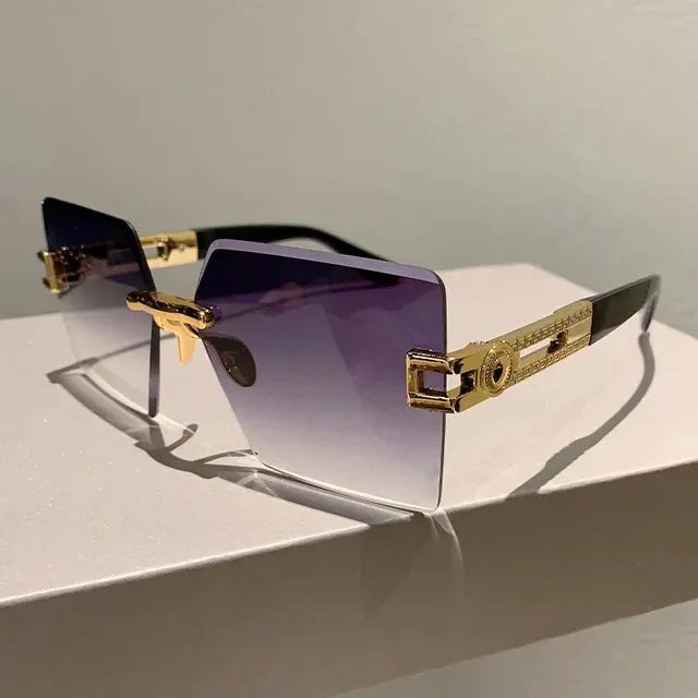 "Classy O" Rimless Fashion Sunglasses