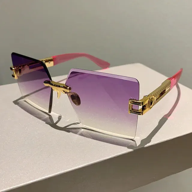 "Classy O" Rimless Fashion Sunglasses
