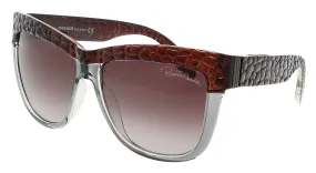 Roberto Cavalli RC 739S/S 71Z REA Brown/Grey Gradient Rectangular Sunglasses