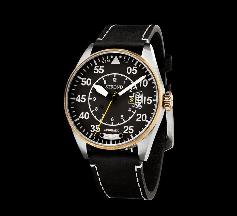 STROND DC-4 vintage automatic watch, black dial