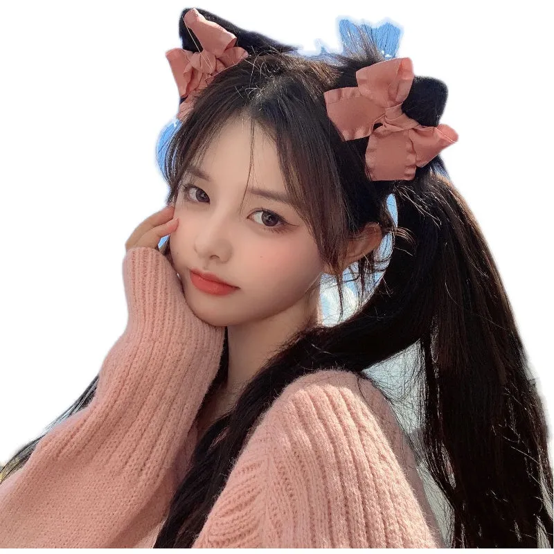 Sweet Girl Cat Ears Bow Hair Clip