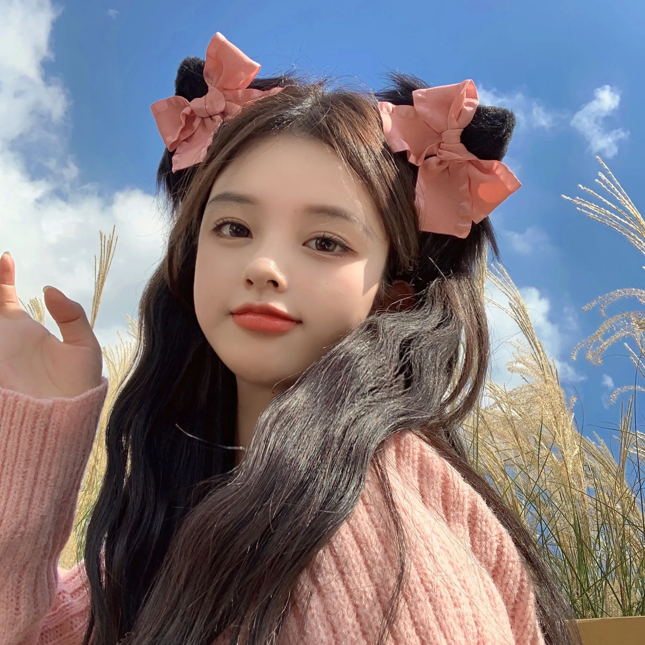 Sweet Girl Cat Ears Bow Hair Clip