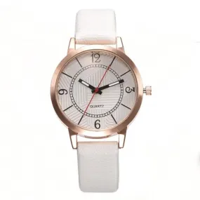 W15 White Band Rose Gold Textured Collection Quartz Watch