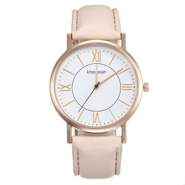 W208 Ivory Gold White Face Student Collection Quartz Watch