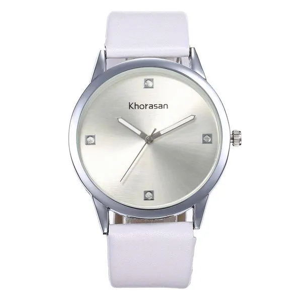 W244 Silver White Band Quartz Watch
